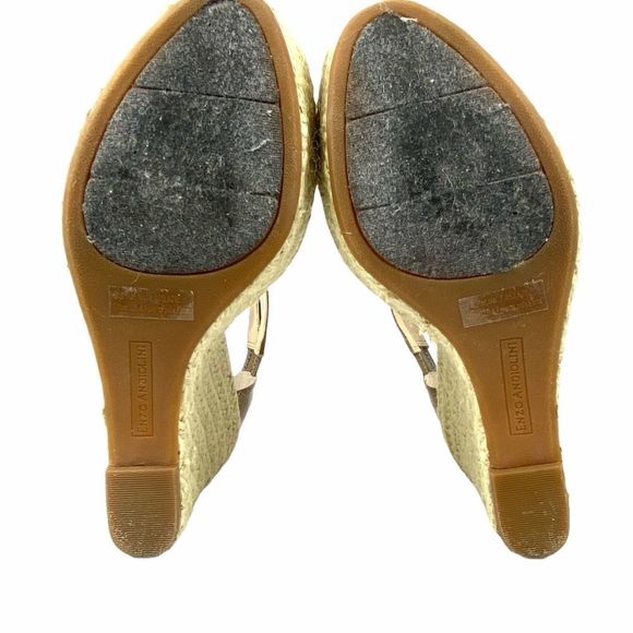 Enzo Angiolini Wedge Sandals Bronze - Picture 15 of 16